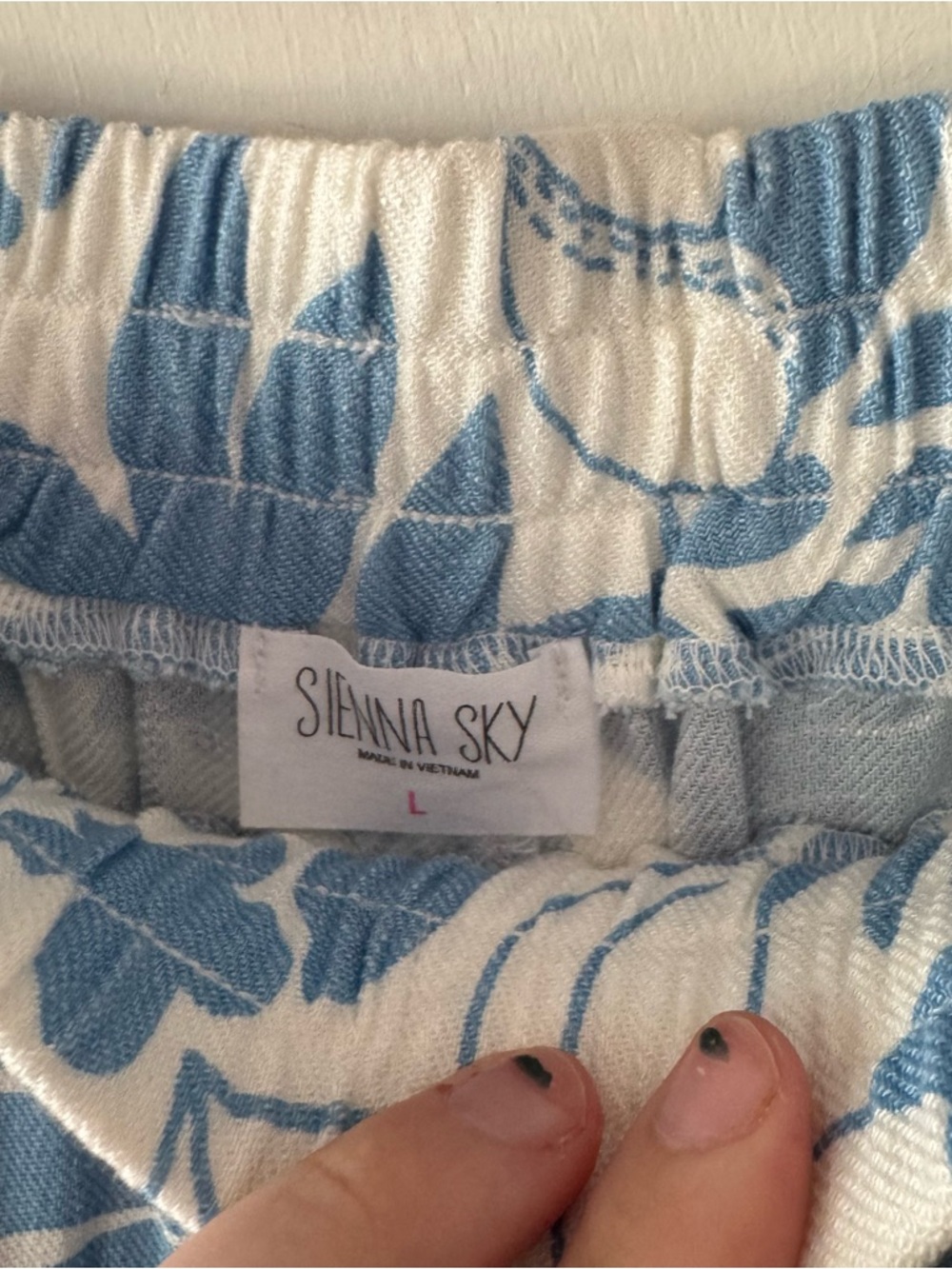 Sienna Sky Blue Floral Wide-Leg Pants - Picture 3 of 5